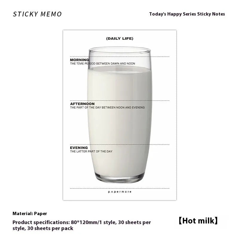 Happy Series Message Sticky Notes pad with 30 pages in 120x80mm size