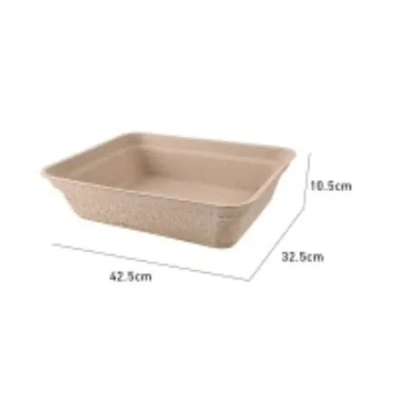 Brown disposable waterproof cat litter box with environmentally friendly degradable material