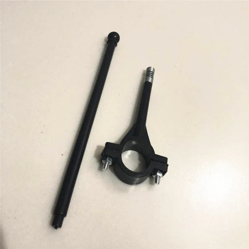 Cycling handlebar flag pole with square polyester flag attached for bicycle mounting
