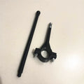 Cycling handlebar flag pole with square polyester flag attached for bicycle mounting