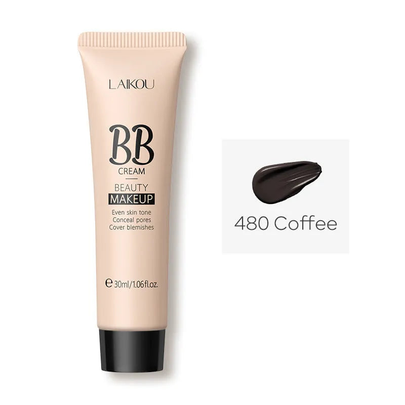 30ml tube of BB cream in one of nine shades, including Ivory White, Brightening, and Chocolate.