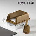 Stainless steel cat litter box with double-layer pad and scoop in dark gray colour