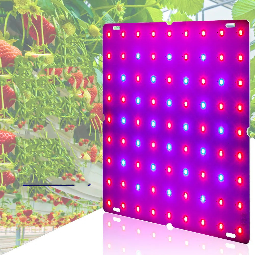 D-section aluminium LED plant light with hook for hanging above indoor vegetable plants
