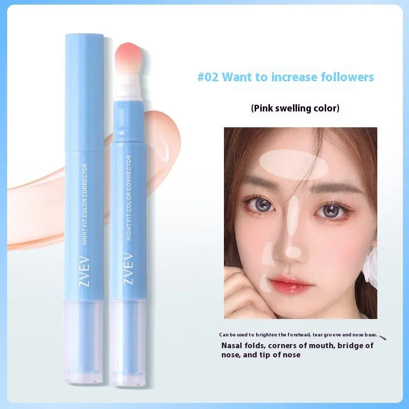 Concealer cream tube with sponge brush applicator in 1.5g size showing three colour options