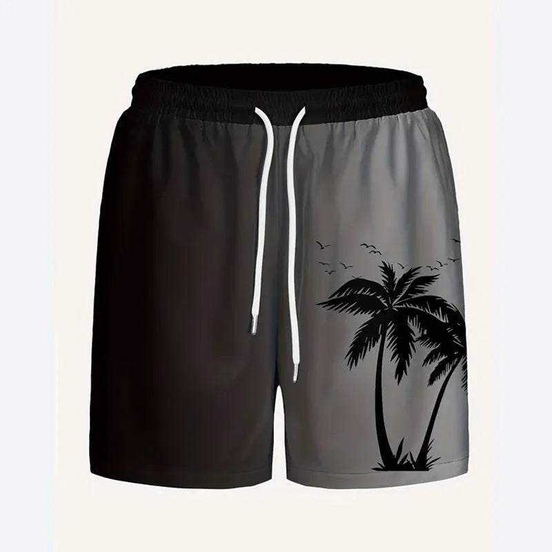 Men's loose-fit polyester summer shorts for beach leisure wear in various colours and sizes
