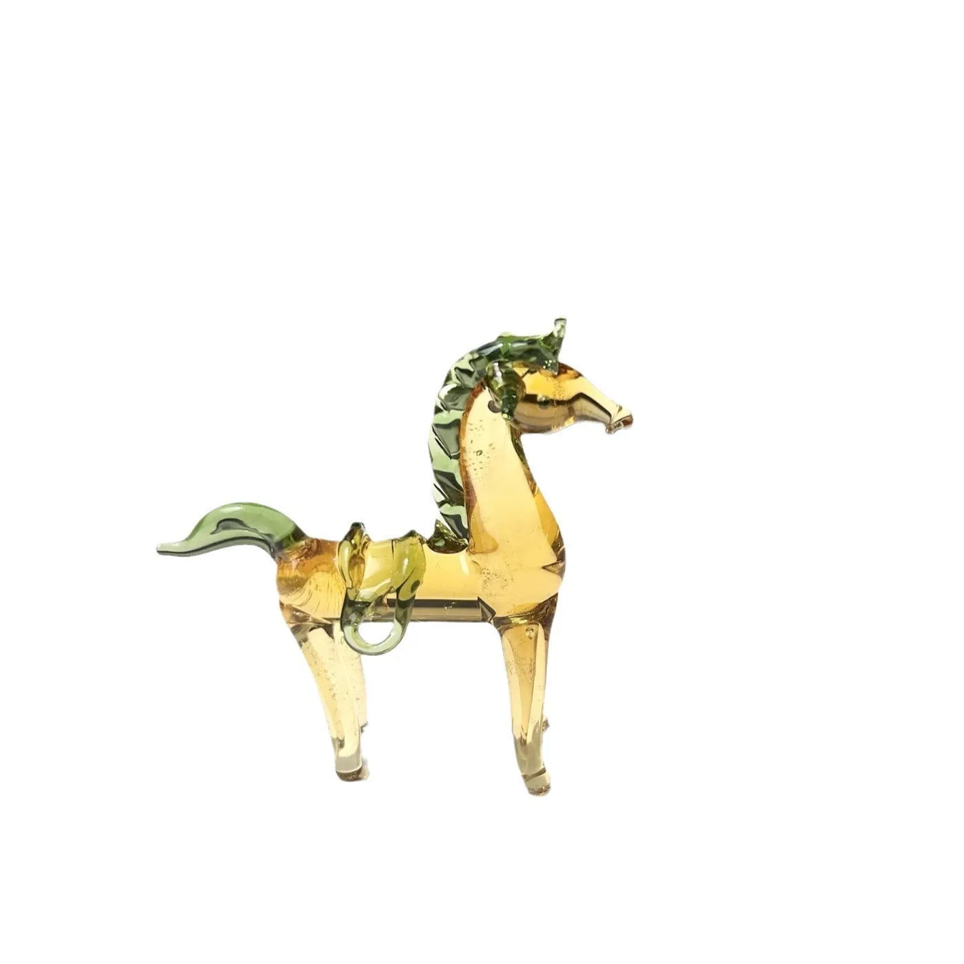 Brown or white glazed ceramic horse figurine office decoration with modern simplicity design