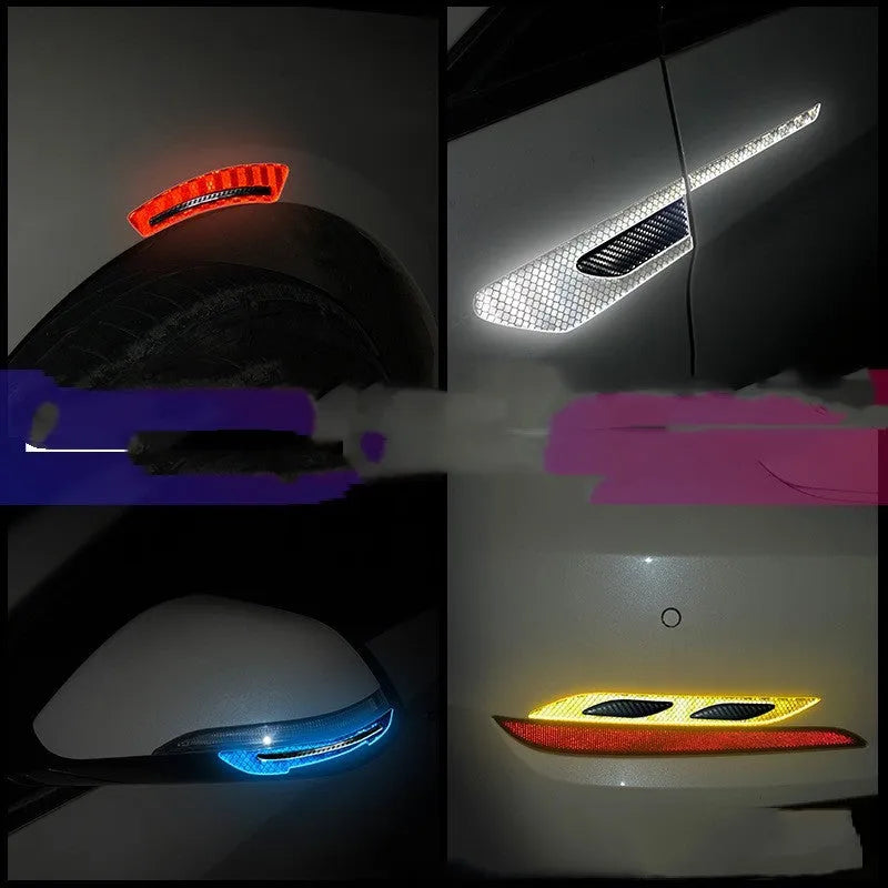 Blue reflective warning tape strips for car bumper application with 17mm width