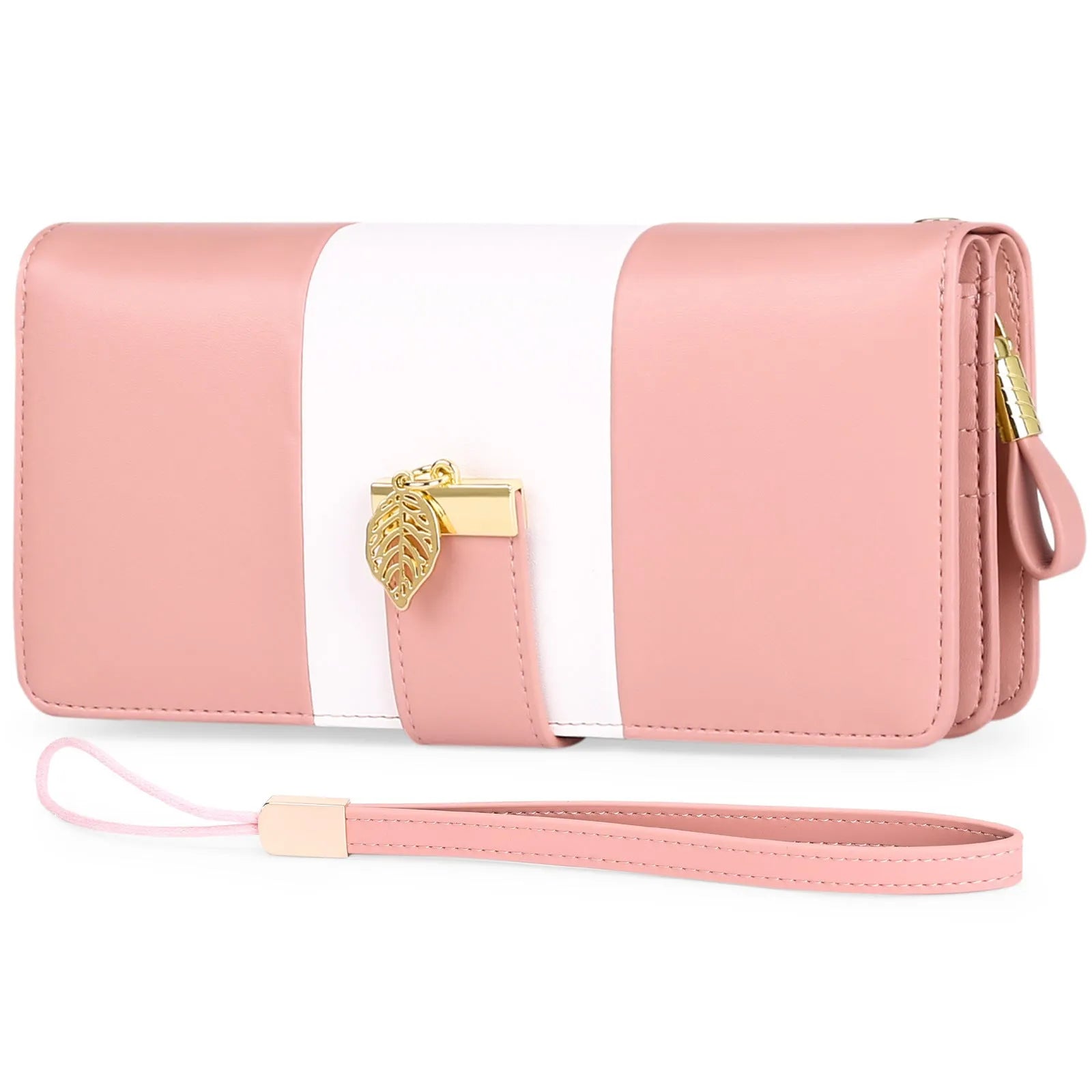Anti-theft clutch bag in PU leather with lock, compact 19.5cm design in multiple colours