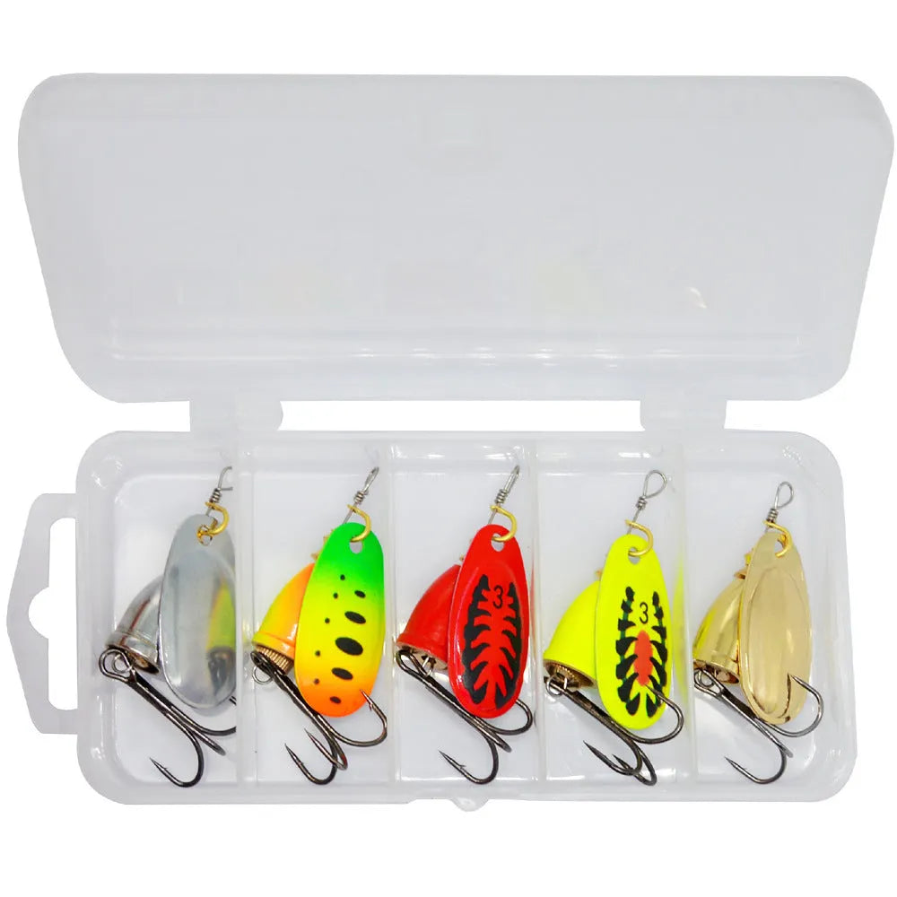 R composite rotating sequins copper bell fishing lure in seven colour variations including gold mesh and rose gold
