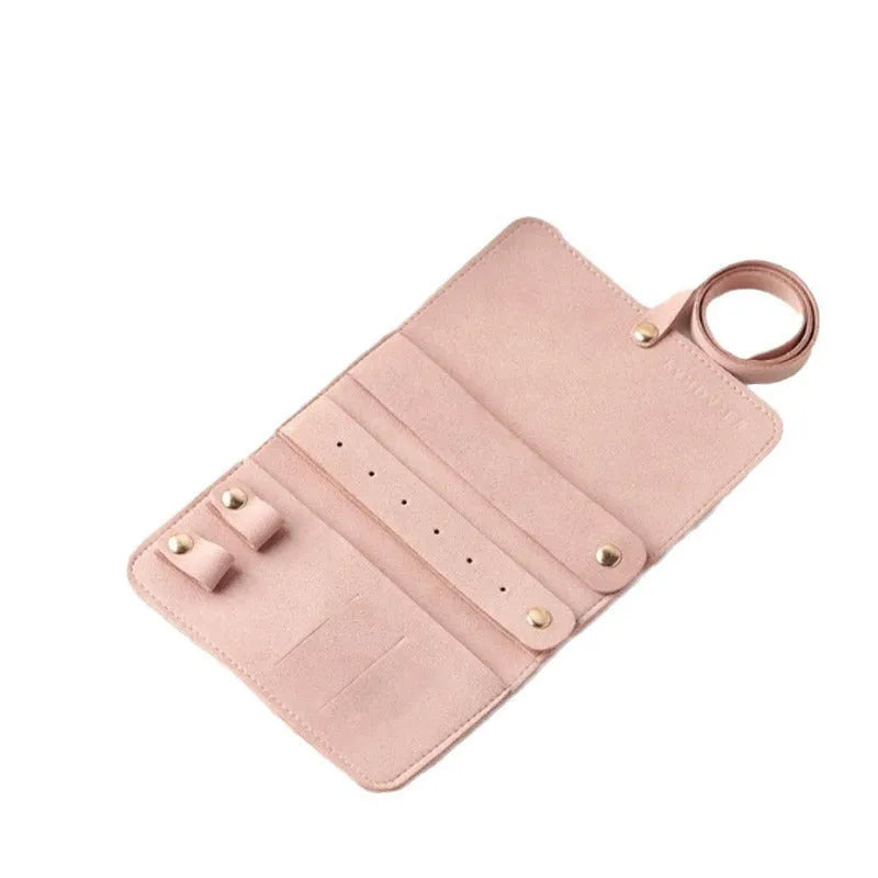 Soft microfiber and PU leather jewellery storage bag pouches in solid colours, 12x12cm