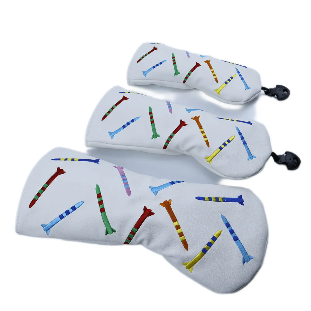 Golf wooden pole sets in three sizes with black and white colour options
