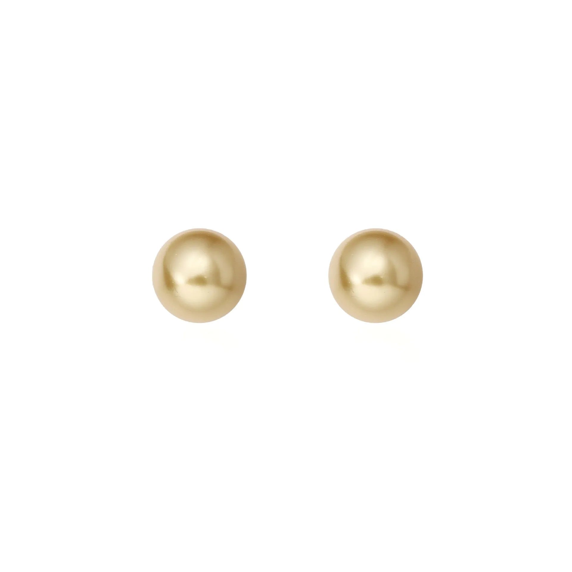 Large geometric pearl stud earrings for women with an eight-point star detail, shown in silver.