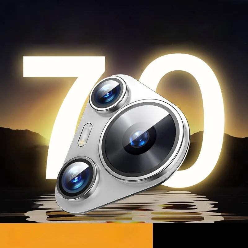 Huawei Pura80 series glass lens protector in all-in-one transparent colour with bare clip