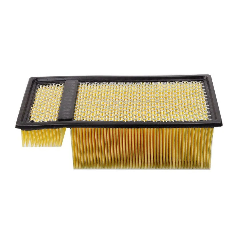 Dodge Ram pickup truck air filter cartridge with threaded connection and measured dimensions