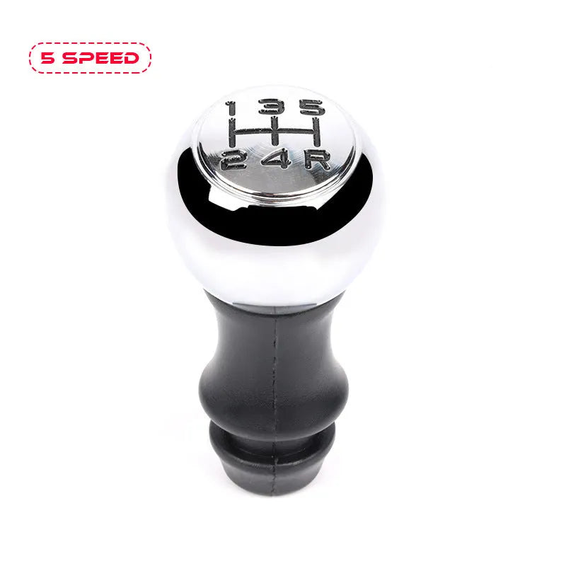 Black aluminium alloy ABS gear knob handball for Peugeot 106 206 307 407 models with font 5 files