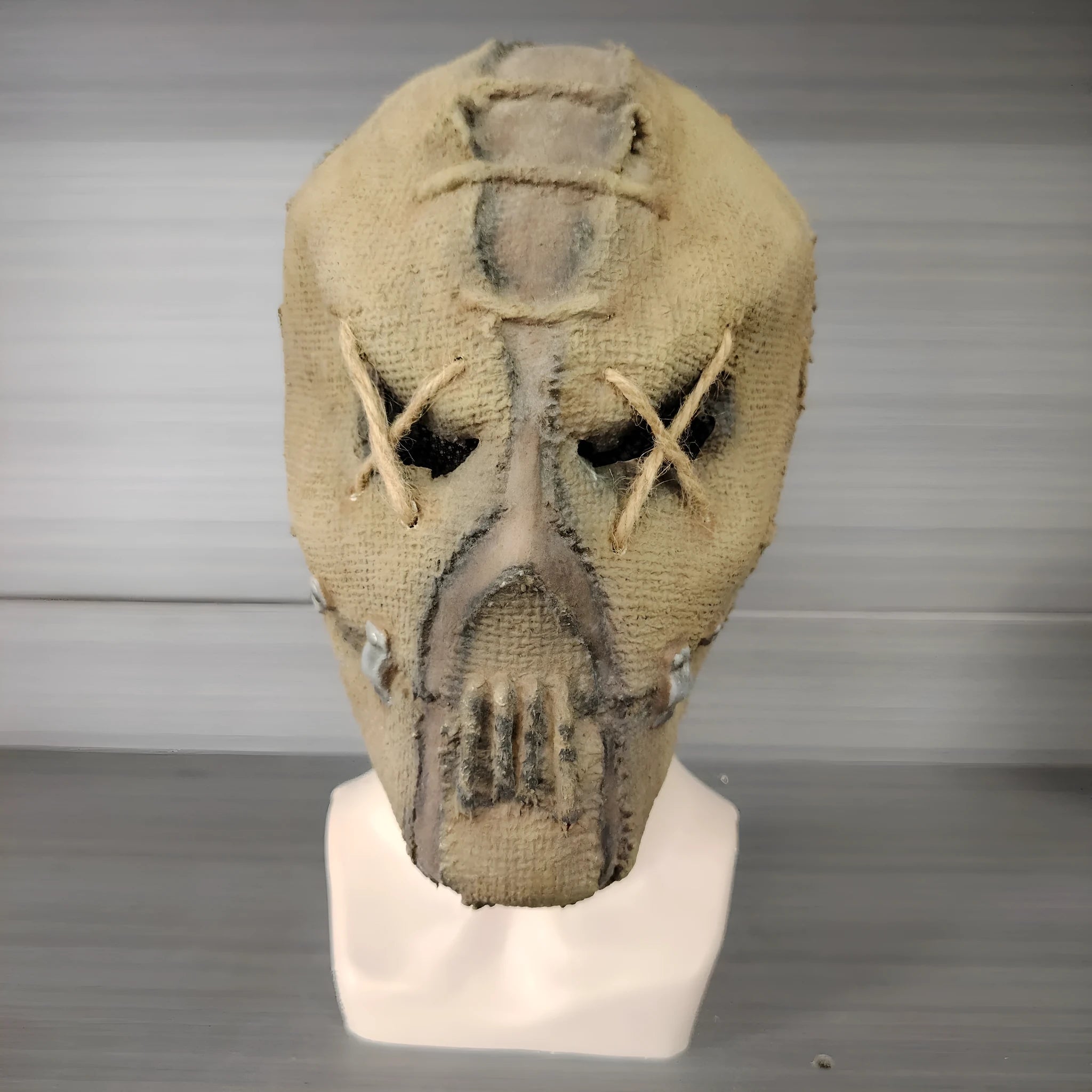 Latex scar skull Halloween mask, a full head cover measuring 31cm tall