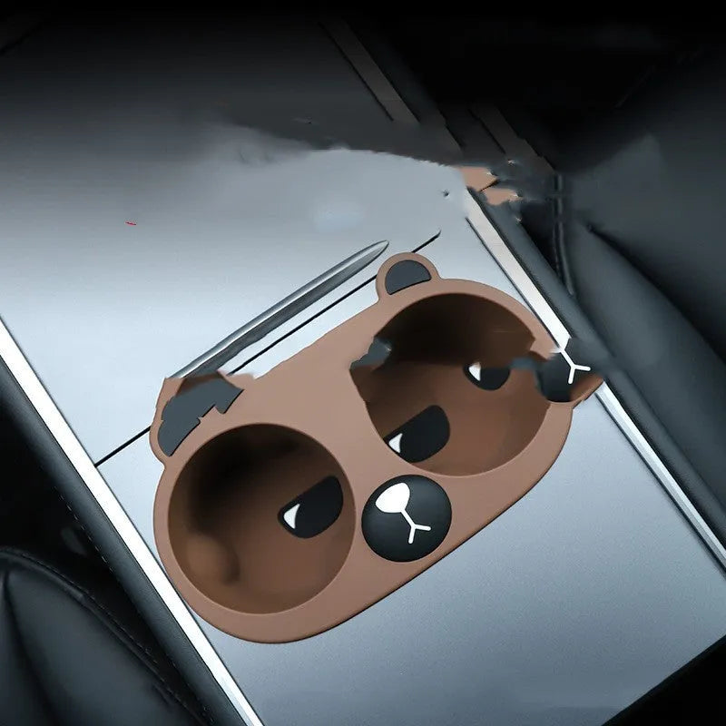 Silicone car cup holder insert for centre console drink stabilisation in three colours
