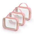 Transparent PVC lipstick storage bag with chain handle in leopard print colour