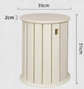 Stackable iron dining stool with round seat and metal frame in modern design