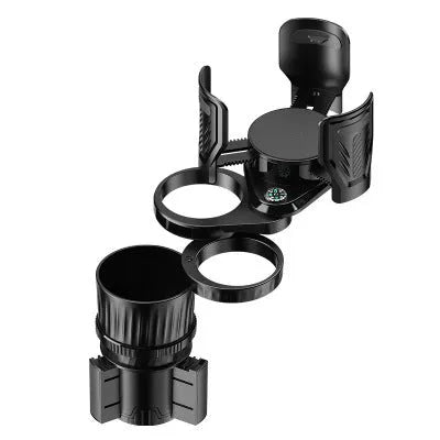 One Point Four car water cup holder with retractable base in carbon fibre black