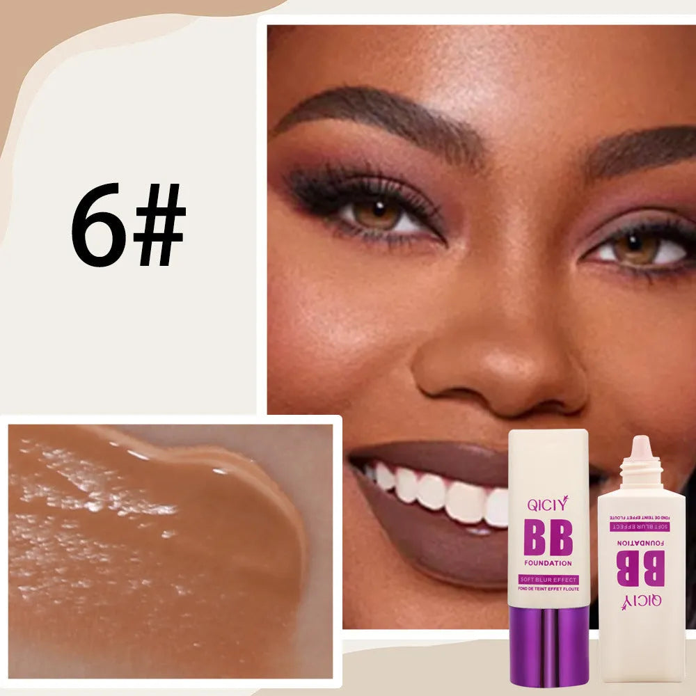 Feeding bottle liquid foundation BB cream with 10 colour options for brightening coverage