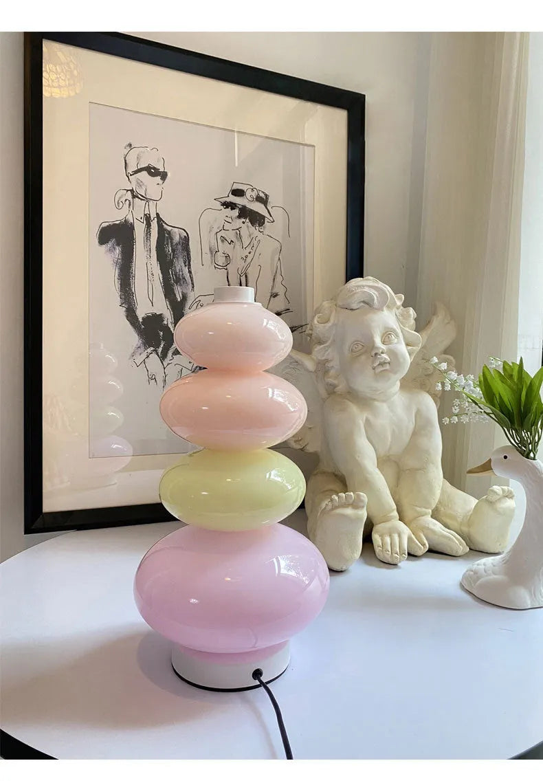 Candy String Rainbow Floor Lamp glass iron creative macaron design table lamp
