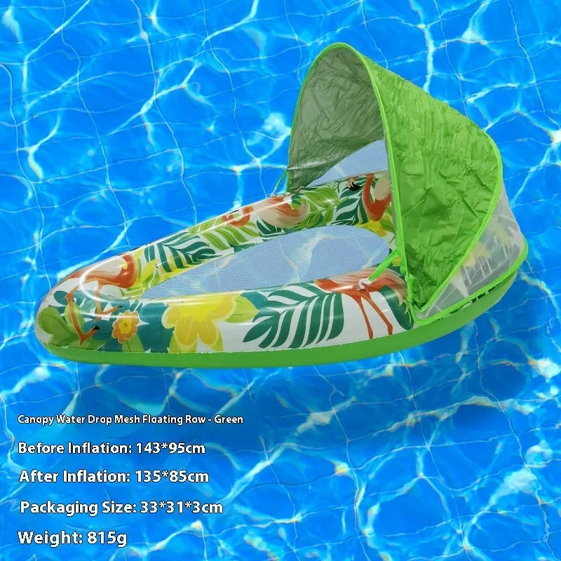 PVC inflatable floating row pool float in a choice of colours and designs including watermelon and flamingo.