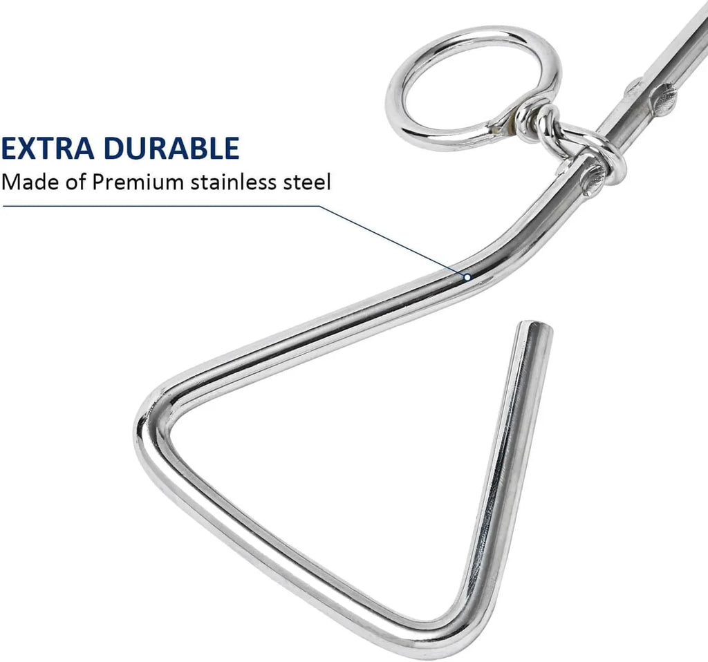 Medium spiral dog tie out stake made of solid steel for secure outdoor tethering in sandy soil