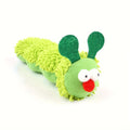 Green fleece interactive rechargeable cat toy pillow on a white background