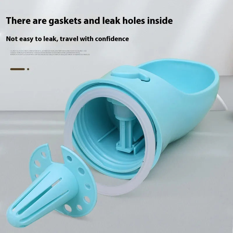 Dual-use portable dog water cup with split water grain design in selected colour and capacity