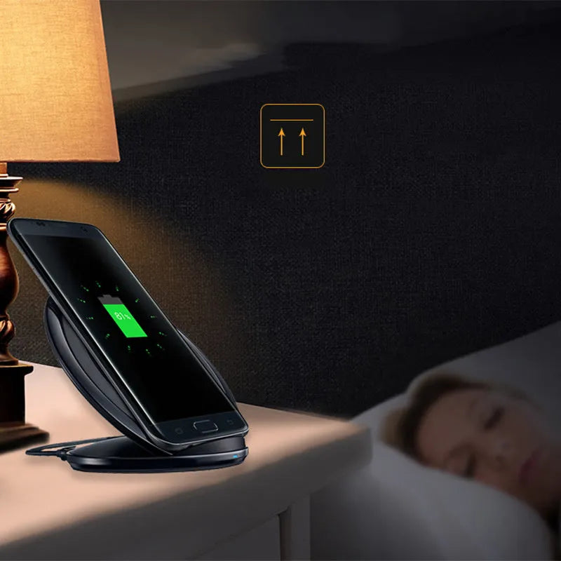 Qi wireless charging pad for Galaxy Note Edge with LED indicator in black or white colours