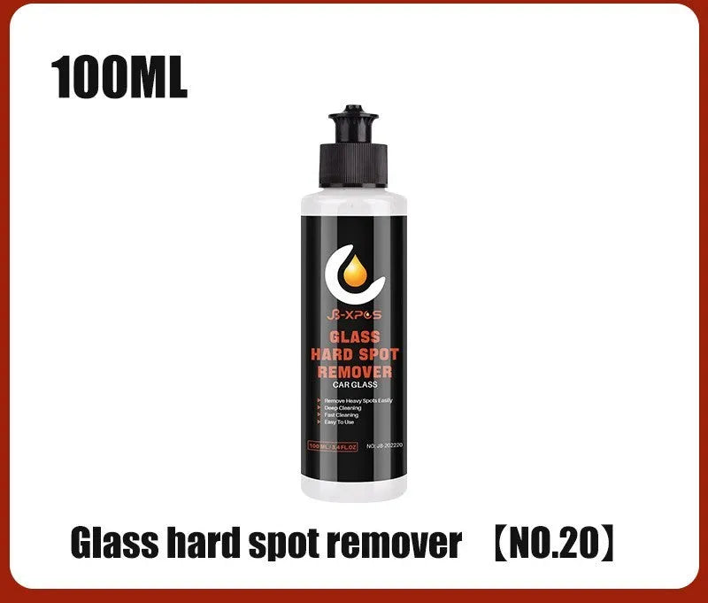 Glass oil film remover cleaning cream paste in 50ml, 100ml, and 200ml container options.