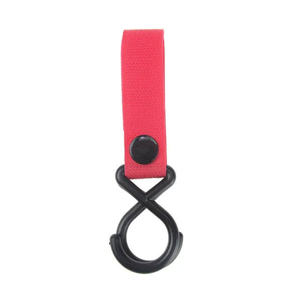 Nylon luggage velcro hook showing multiple colour options against travel bag background