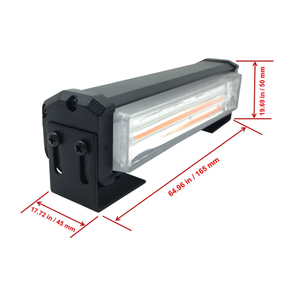 208 yellow strobe warning light with aluminium alloy body and polycarbonate lens