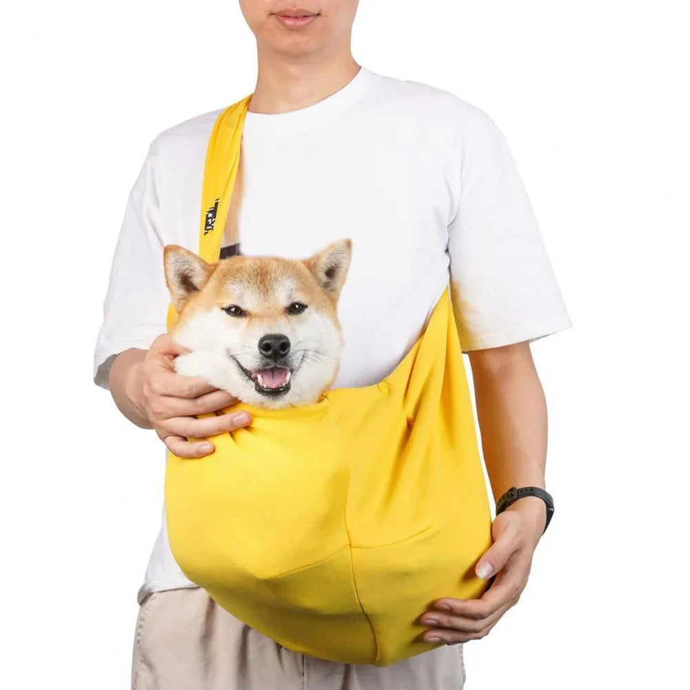 Large breathable mesh cat carrier backpack shown in a folded position and worn on a person's back.