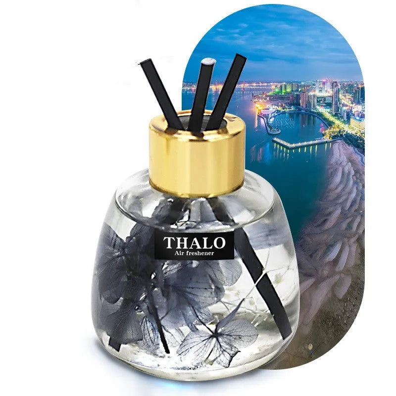 Glass car perfume ornament bottle with loose incense in six scent options