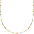 Ladies geometric crystal necklace with alloy chain and adjustable 41-50 cm length
