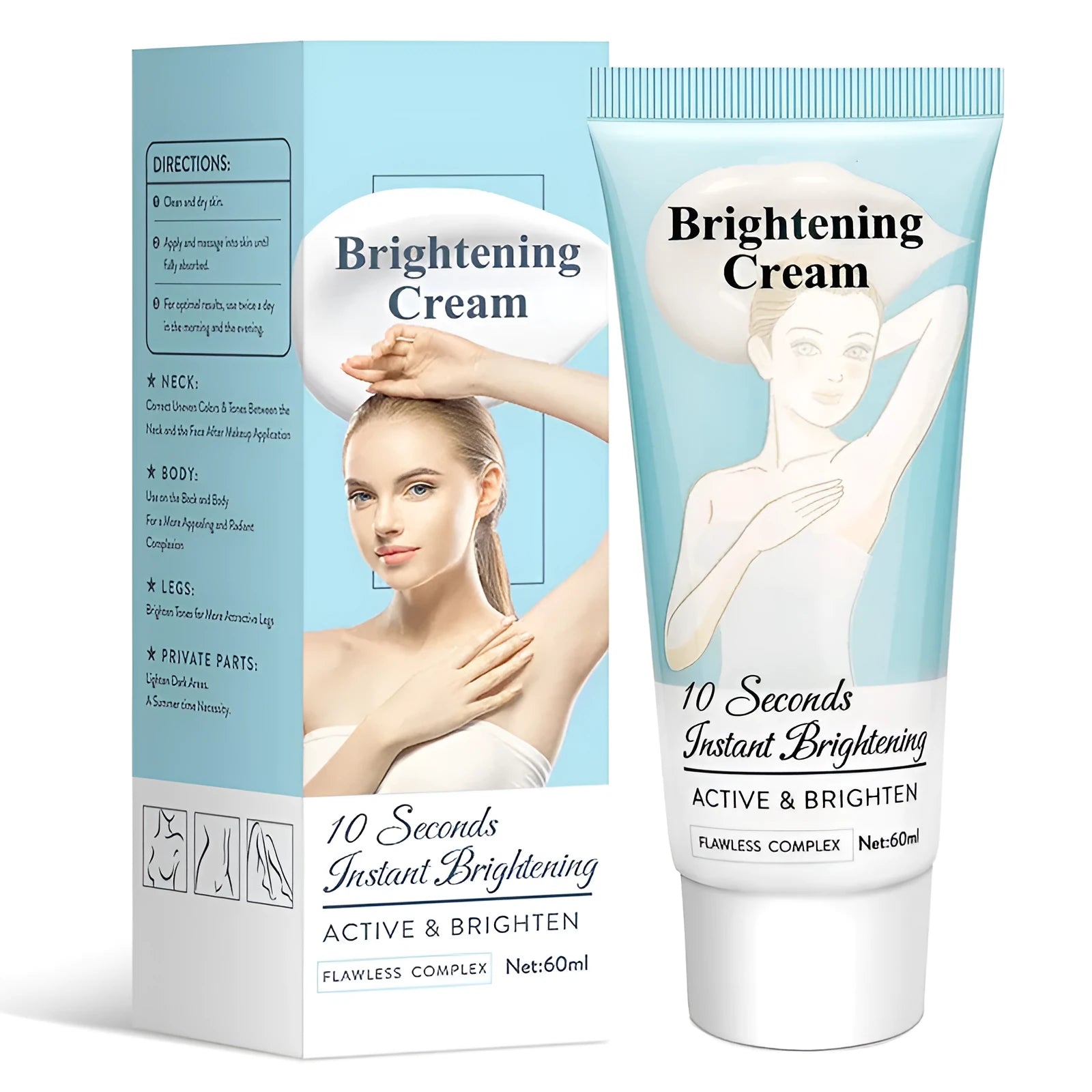 Bellezon Underarm Skin Cream in Blue packaging for pigmentation correction