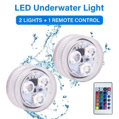 Remote control waterproof LED diving light for fish tanks with compact plastic housing