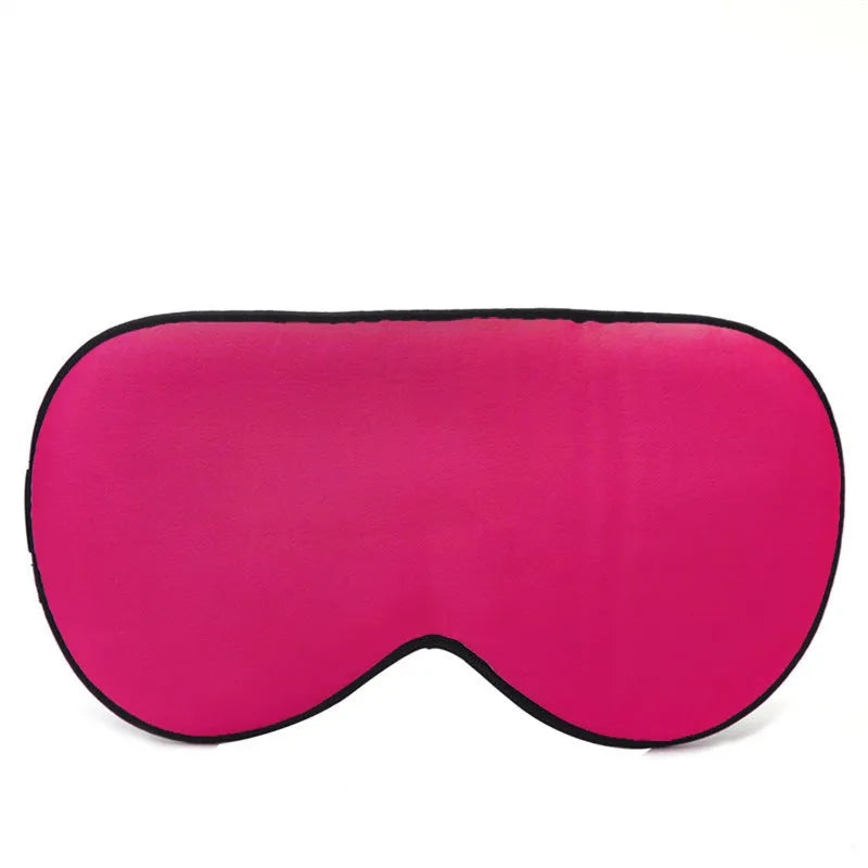 Double-sided mulberry silk eye mask in champagne colour with embroidered print.