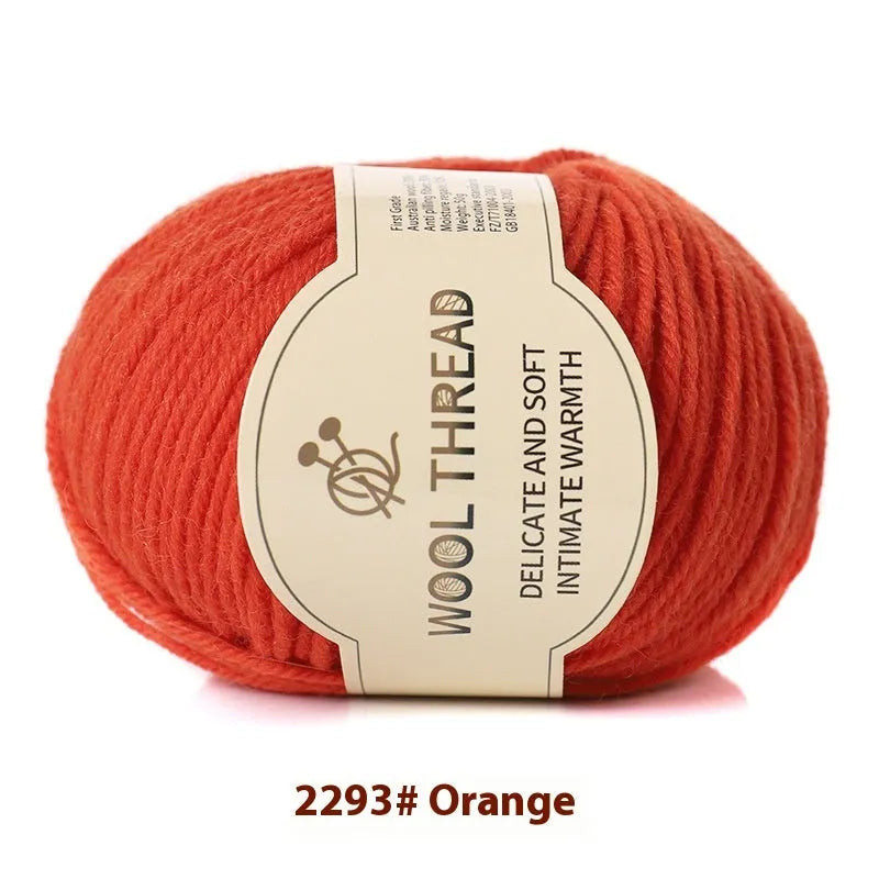 Roll of domestic wool knitting yarn for 10 needles in various colours including green, red, and blue