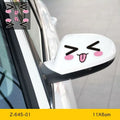 Pair of reflective cartoon car stickers with cute eyes design for vehicle personalisation