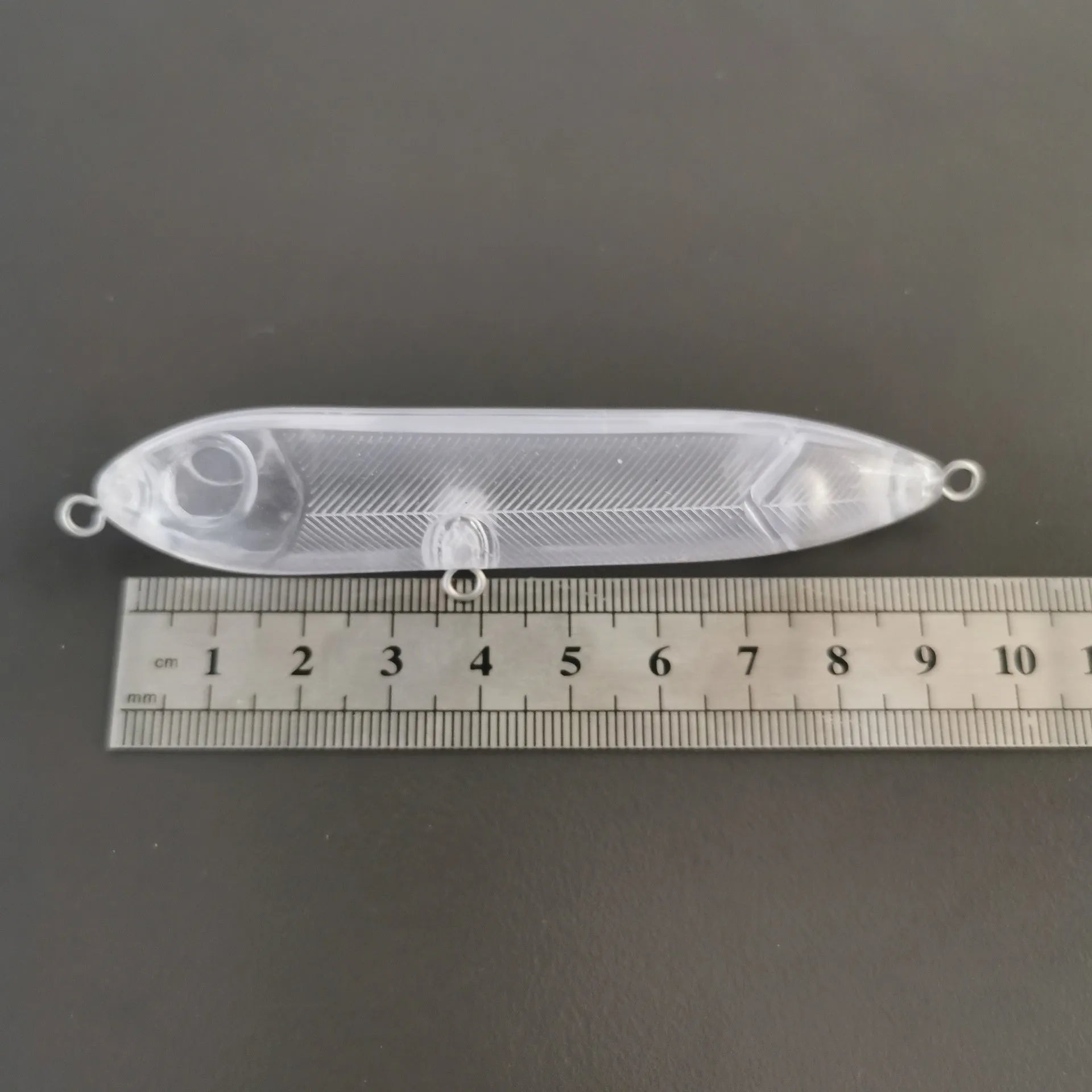 Transparent 9.5cm long blank hard plastic fishing lure body for DIY bait making