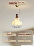 French style retro adjustable dining room chandelier with hardware wood frame and fabric shades
