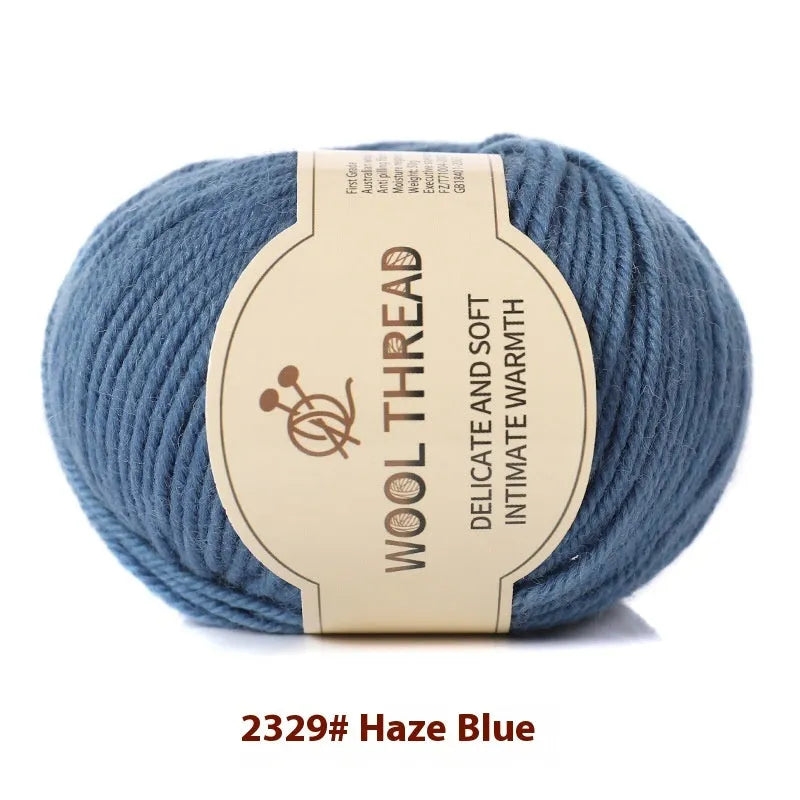 Roll of domestic wool knitting yarn for 10 needles in various colours including green, red, and blue
