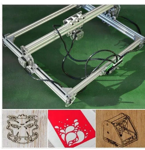 Miniature laser engraving machine with 400x300mm metal bottom plate for desktop marking work