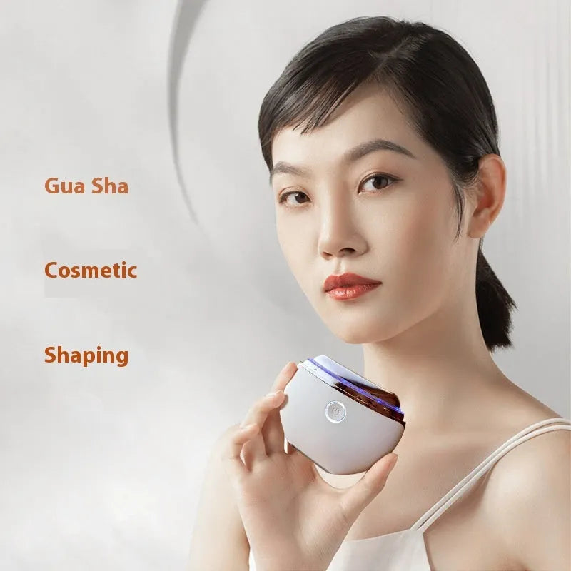 French pattern household beauty instrument with electric scraping and dual light therapy functions