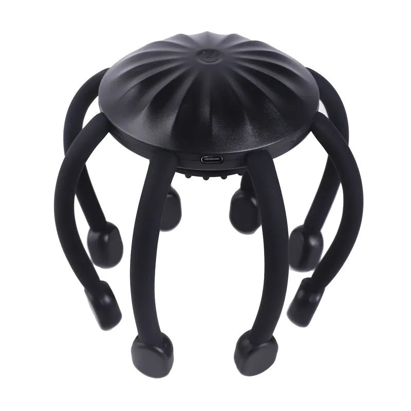 USB-powered electronic head massager with multiple massage claws for scalp relaxation