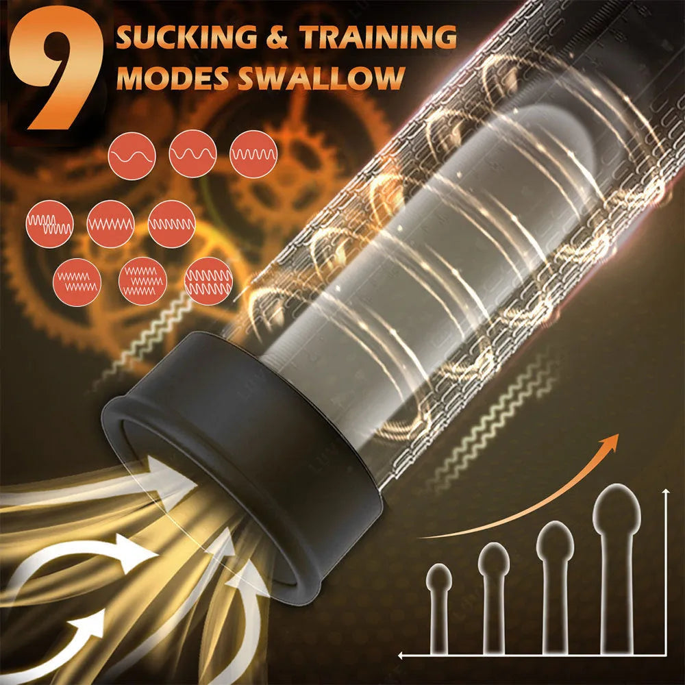 Male masturbation device with electric training pump unit in diqiao colour