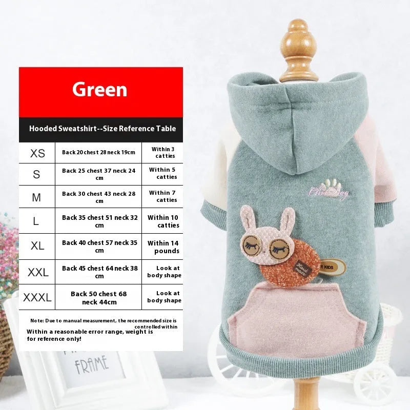 Brown cotton pet dog sweatshirt casual leisure wear garment